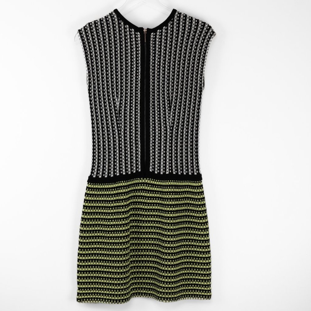 Nanette Lepore Runway “Go Crazy” Dress Colorblock Knit Black Green Size Large - Picture 3 of 6